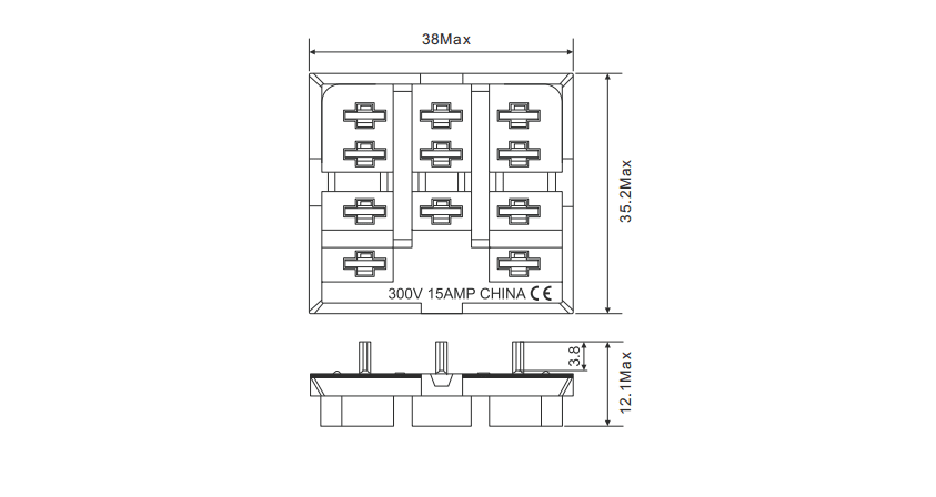 SEB11-P REH Socket Dimensions