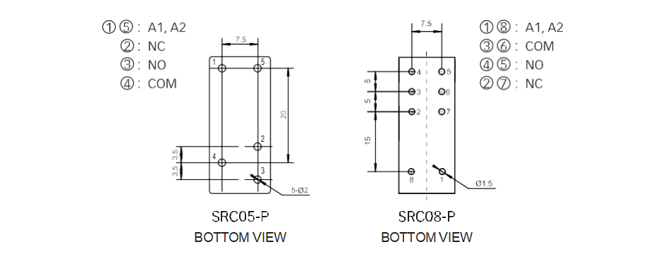 SRC05-P SRC08-P CONNECTIONS DIAGRAMS