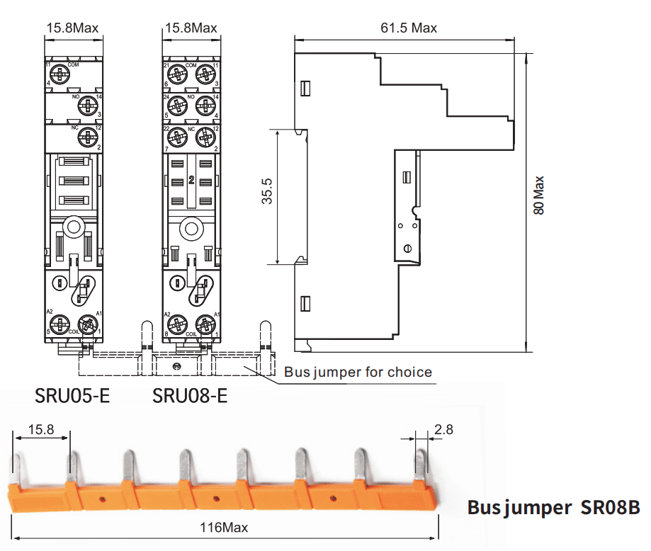 SRU05-E Dimensions