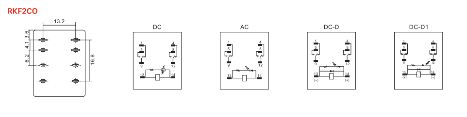 RKF Magnetic Blow-out Power Relay Wiring Diagrams